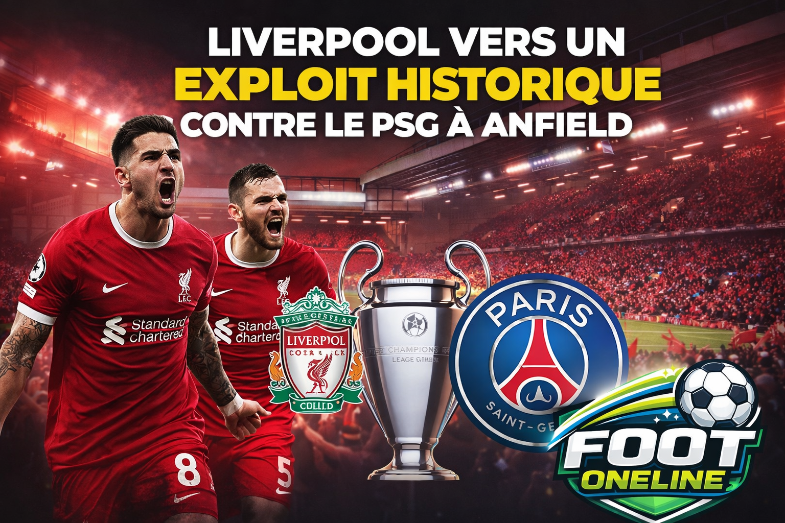 🔴 Liverpool prépare un exploit historique face au PSG à Anfield